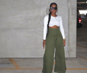 Super Flare Olive Pants